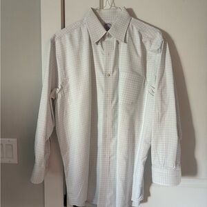 Brooks Brothers White Blue Checkered Dress Shirt